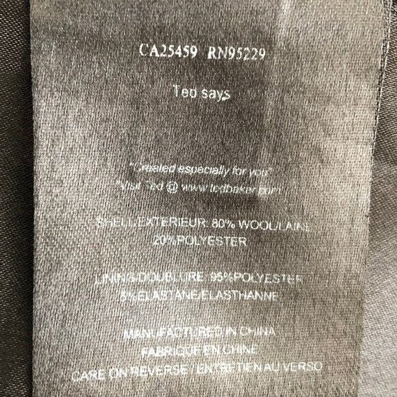 Ted Baker London Wool + Polyester Blend Lined Pencil Skirt Black Size 1 or 4US - Picture 11 of 14